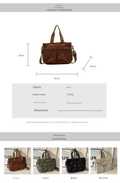 Corduroy Satchel Bag with Multiple Pockets - MILOÉ