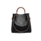 Embossed crossbody bucket bag