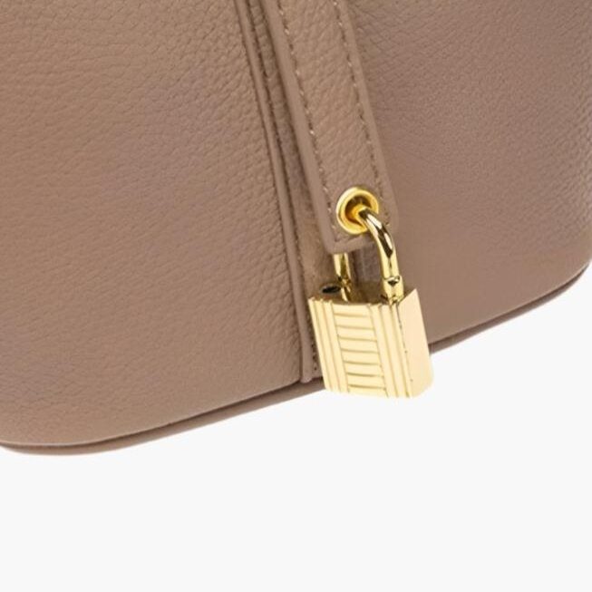 Vegan leather bucket bag with lock - MILOÉ