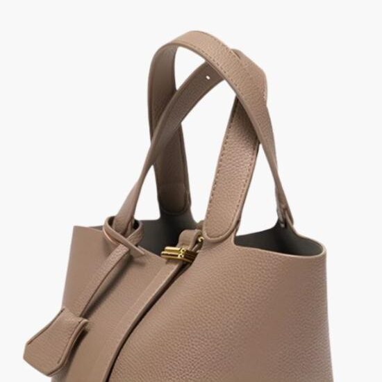 Vegan leather bucket bag with lock - MILOÉ